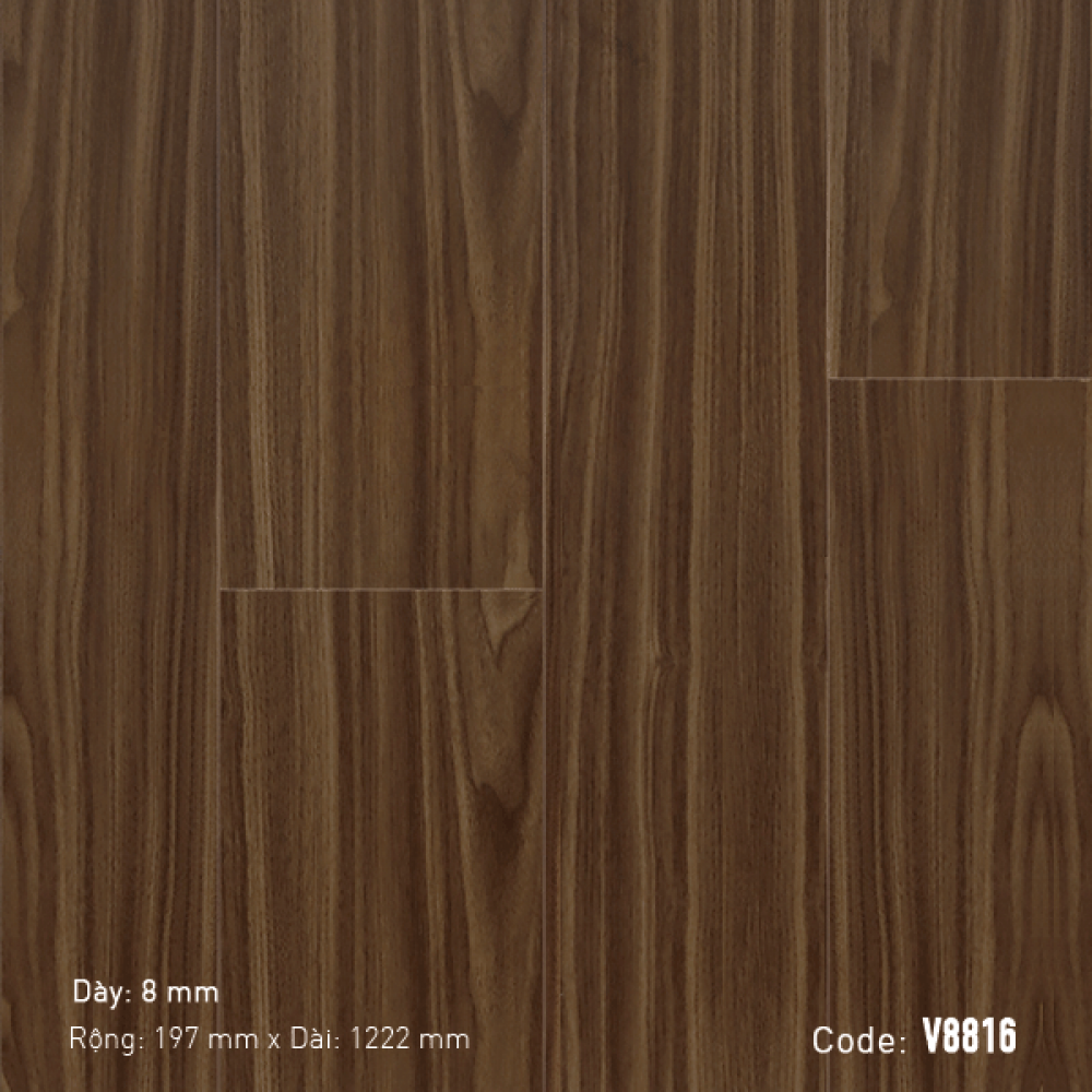 Sàn gỗ 3K Vina V8816 - sàn gỗ V8816
Sàn gỗ 3K Vina V8816 được thiết kế theo phong cách hiện đại và sang trọng. Với độ dày vừa phải, sàn gỗ này mang đến cảm giác thoải mái cho bạn khi đi bộ và độ bền cao trong mọi điều kiện. Cho dù bạn muốn cải tạo lại không gian sống hay tạo điểm nhấn mới cho căn hộ của mình, sàn gỗ V8816 của 3K VINA là lựa chọn hoàn hảo.