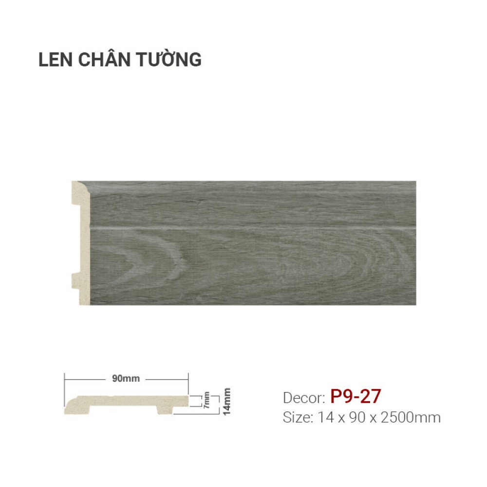 Len tường nhựa P9-27