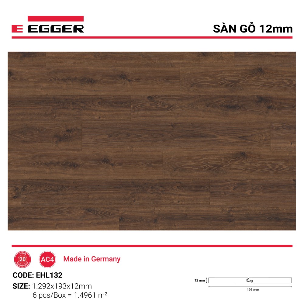 Sàn gỗ Egger 12mm EHL132