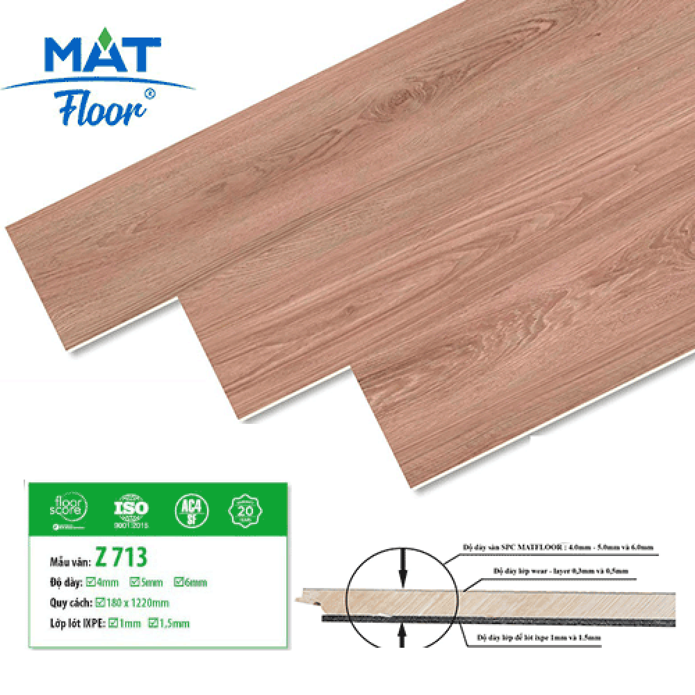 Sàn nhựa hèm khoá Mat Floor Z713