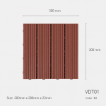 Vỉ gỗ nhựa VDT01 Red-brown