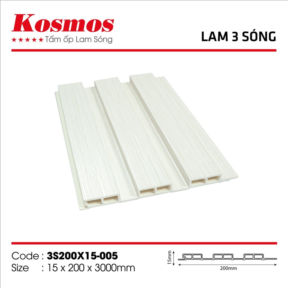 Tấm ốp lam sóng Komos 3S200X15-005