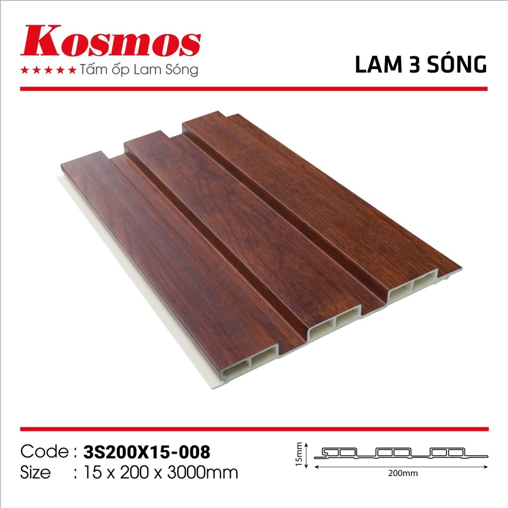 Tấm ốp lam sóng Komos 3S200X15-008