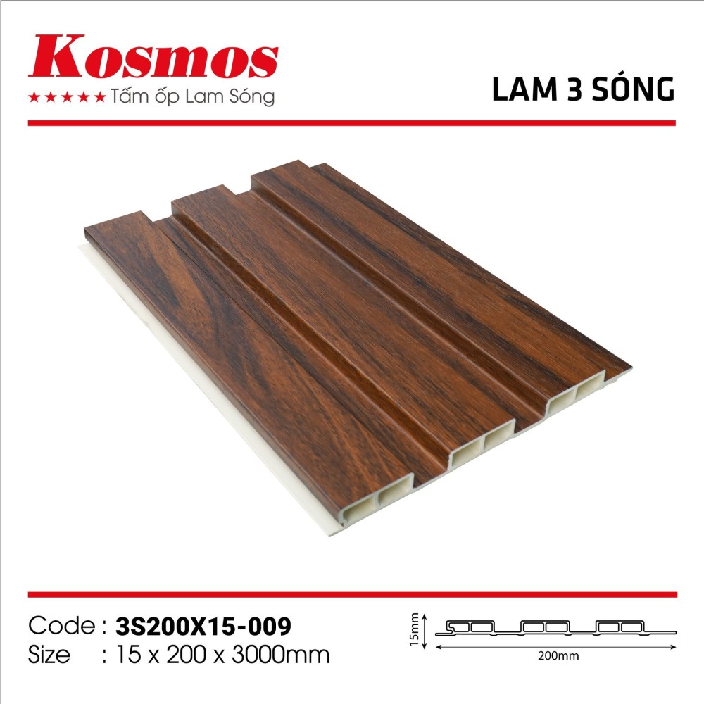 Tấm ốp lam sóng Komos 3S200X15-009