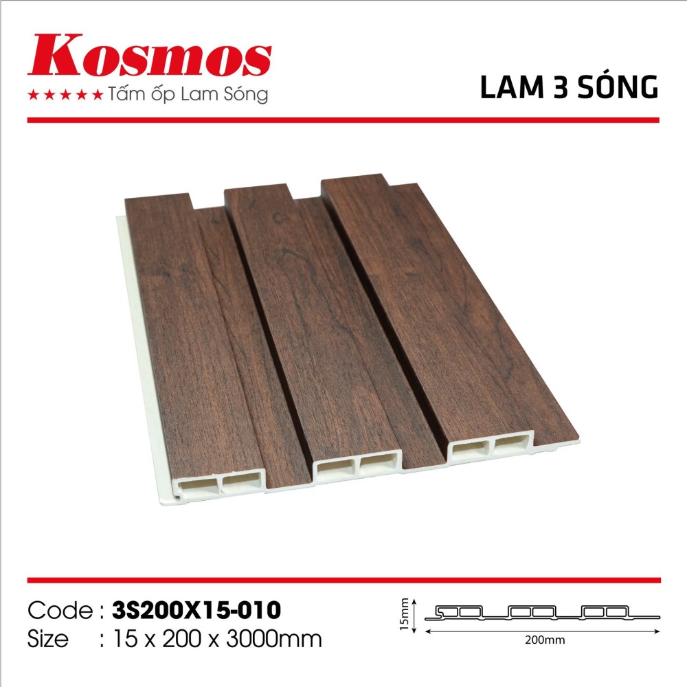 Tấm ốp lam sóng Komos 3S200X15-010