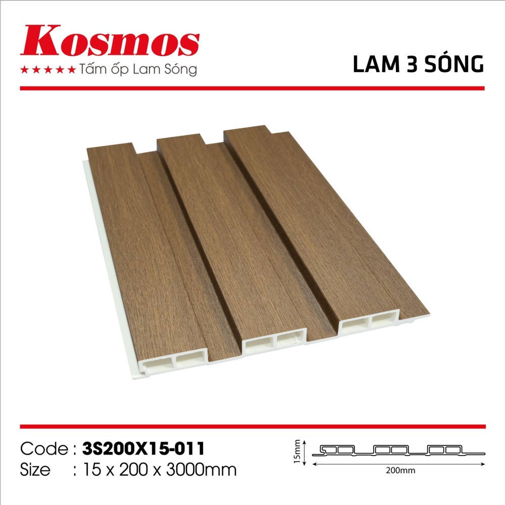 Tấm ốp lam sóng Komos 3S200X15-011