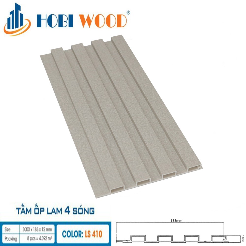 Tấm ốp lam sóng Hobi Wood LS410