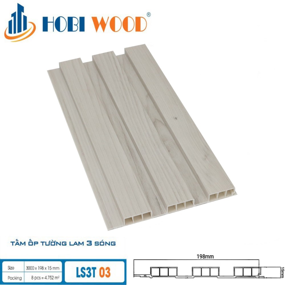 Tấm ốp lam sóng Hobi Wood LS3T-03