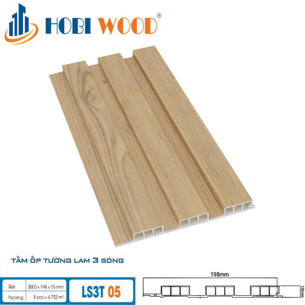 Tấm ốp lam sóng Hobi Wood LS3T-05