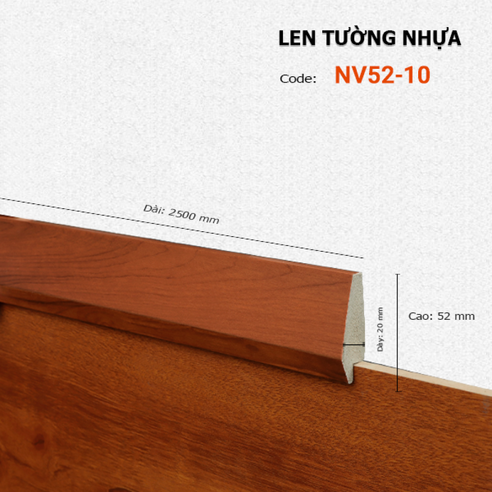 Len tường nhựa NV52-10