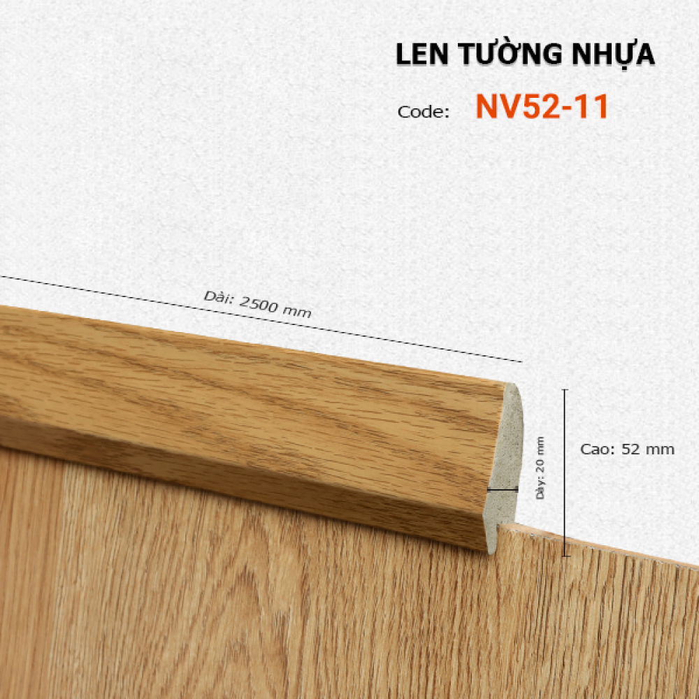 Len tường nhựa NV52-11