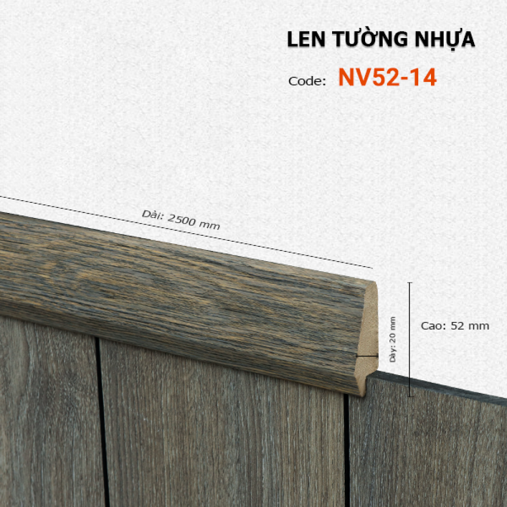 Len tường nhựa NV52-14