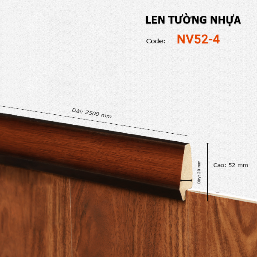 Len tường nhựa NV52-4