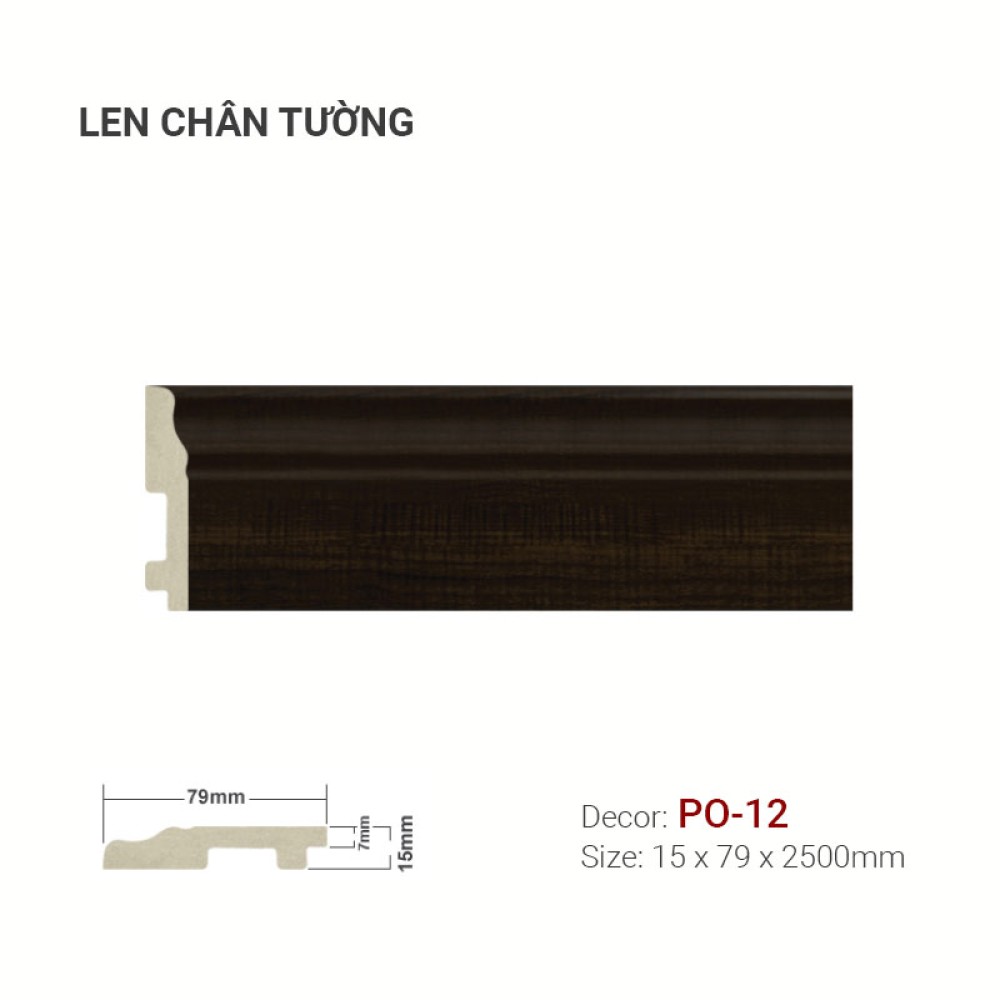 Len tường nhựa PO-12