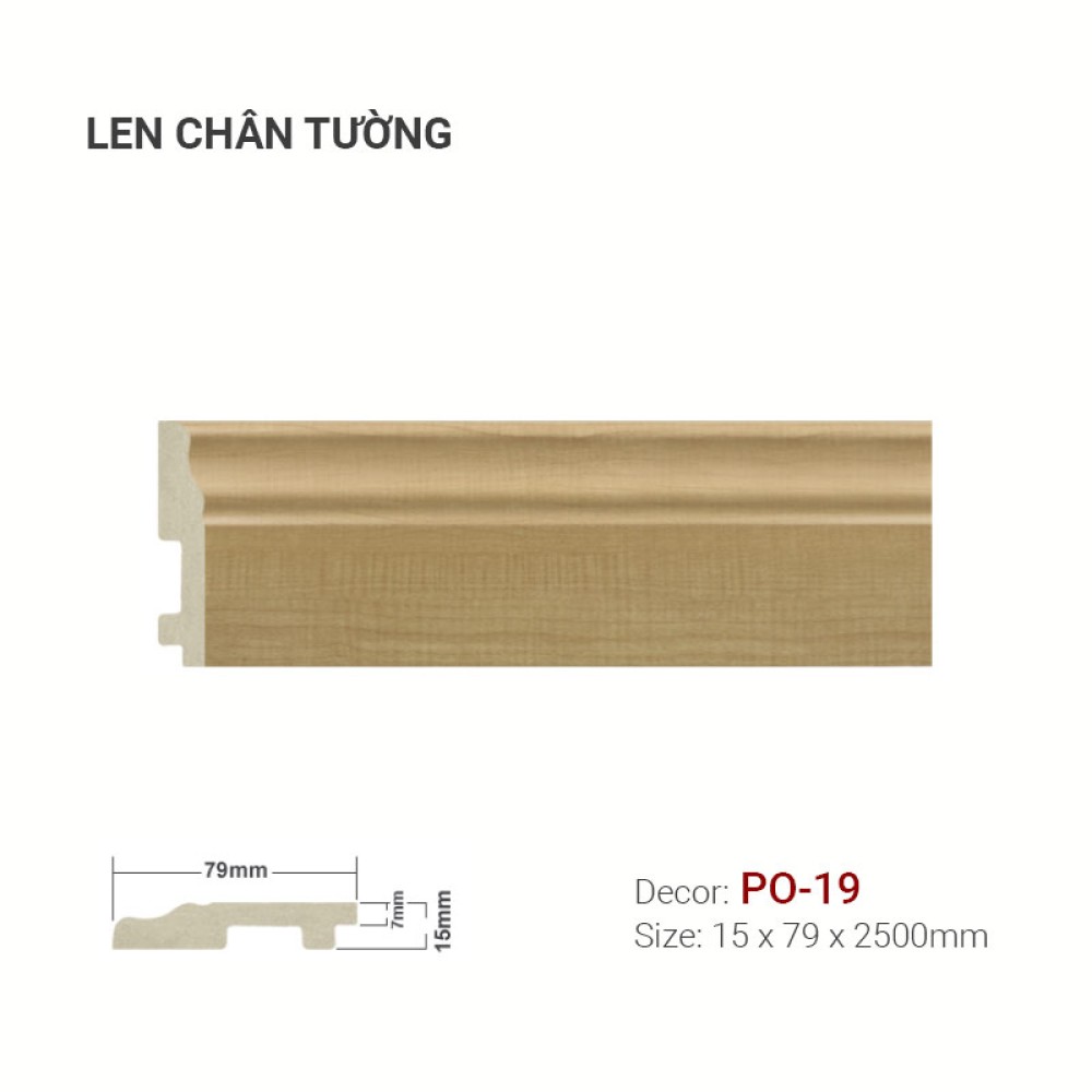 Len tường nhựa PO-19