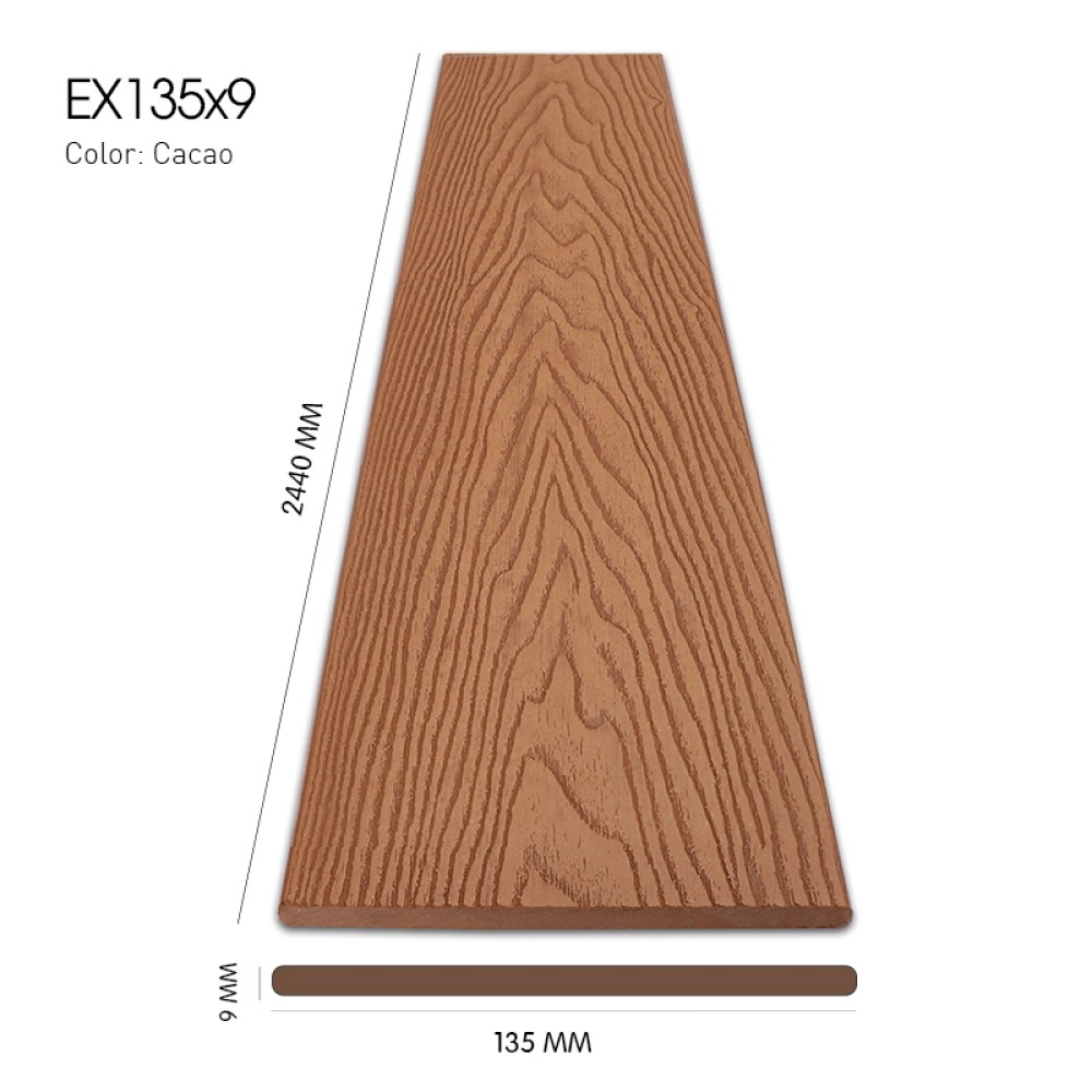 Gỗ Nhựa 3D Exwood EX135x9-Cacao