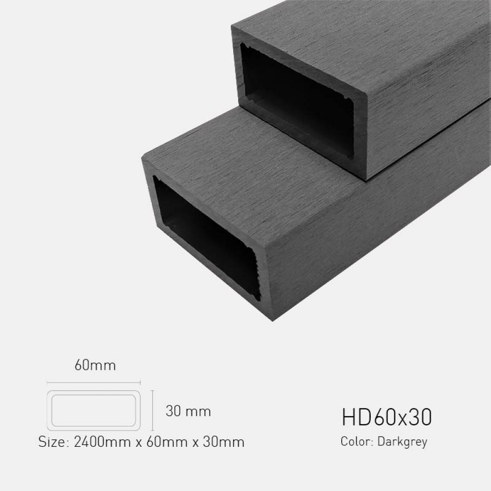 Lam Gỗ Nhựa HD60x30 Dark grey