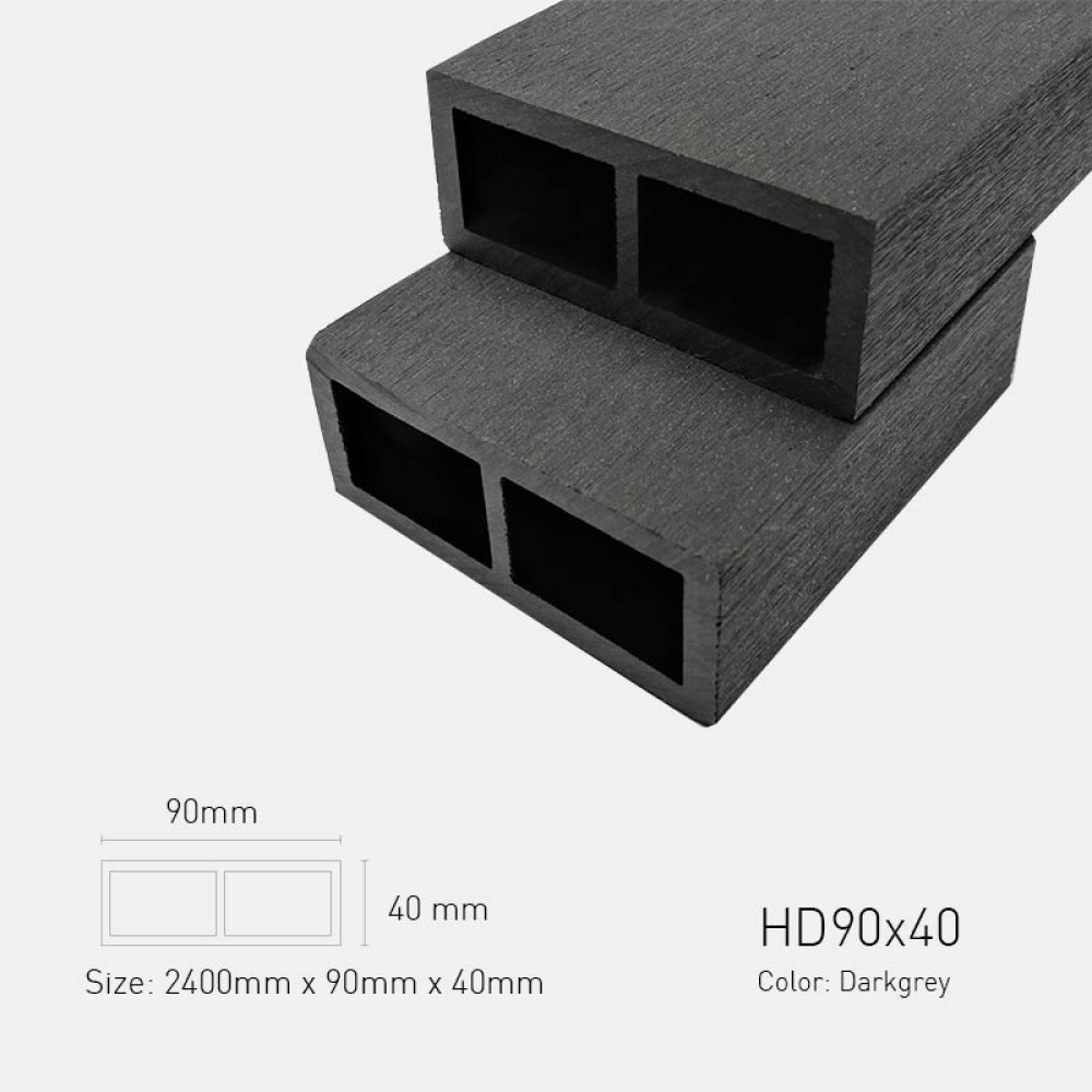 Lam Gỗ Nhựa HD90x40 Dark grey