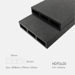 Lam Gỗ Nhựa HD93x20 Dark grey