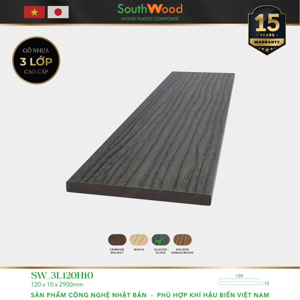 Sàn gỗ Southwood SW 3L120H10 Glacier Silver