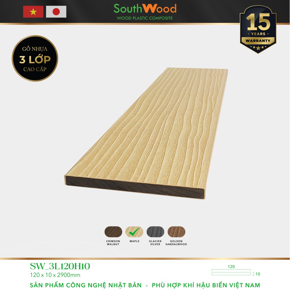 Sàn gỗ Southwood SW 3L120H10 Maple