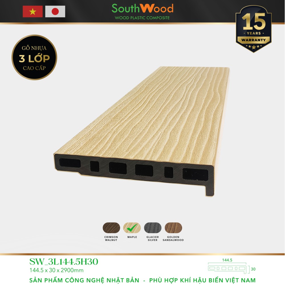 Sàn gỗ Southwood SW 3L1445H30 Maple