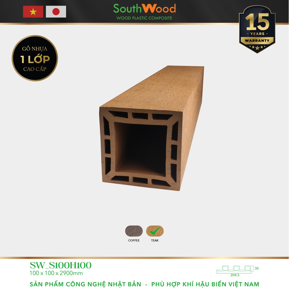 Lam gỗ Southwood SW S100H100 Teak