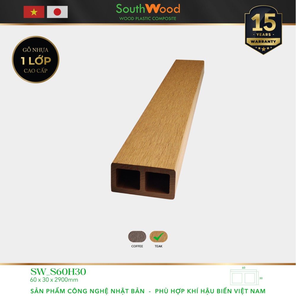 Lam gỗ Southwood SW S60H30 Teak