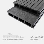 Sàn gỗ nhựa HD140x25_4S Dark grey