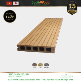 Sàn gỗ Southwood SW D140H25-3D Teak