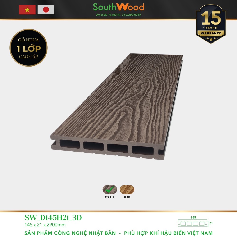 Sàn gỗ Southwood SW D145H21-3D Coffee