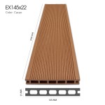 Sàn Gỗ Nhựa Ngoài Trời Exwood EX145x22-Cacao