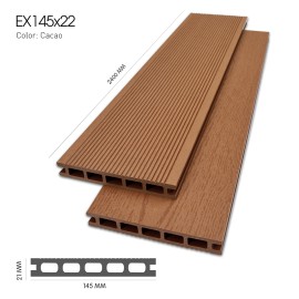 Sàn Gỗ Nhựa Ngoài Trời Exwood EX145x22-Cacao