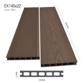 Sàn Gỗ Nhựa Ngoài Trời Exwood EX145x22-Milo