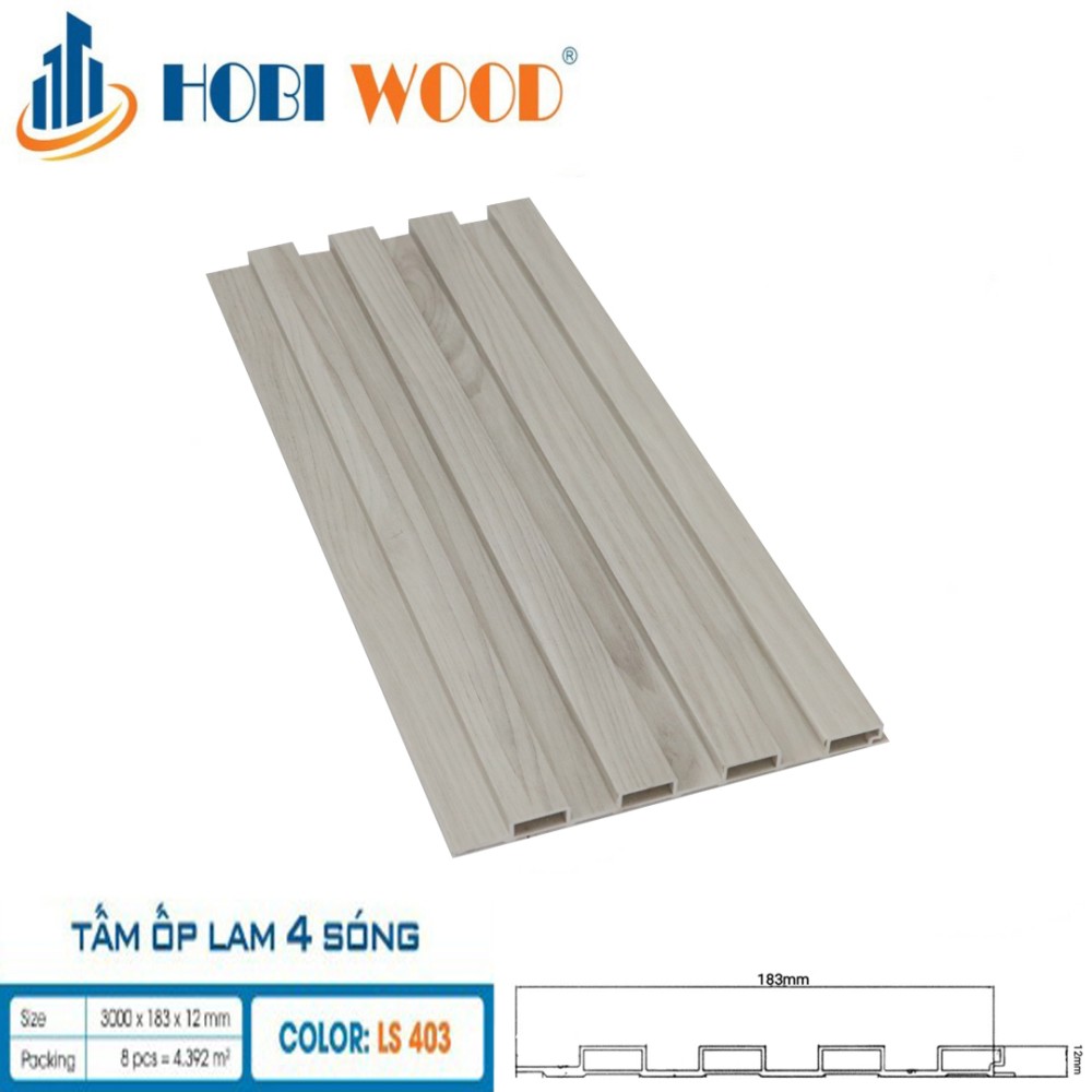 Tấm ốp lam sóng Hobi Wood LS403