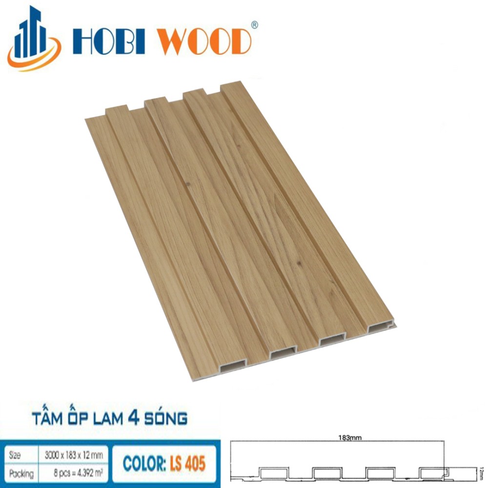 Tấm ốp lam sóng Hobi Wood LS405