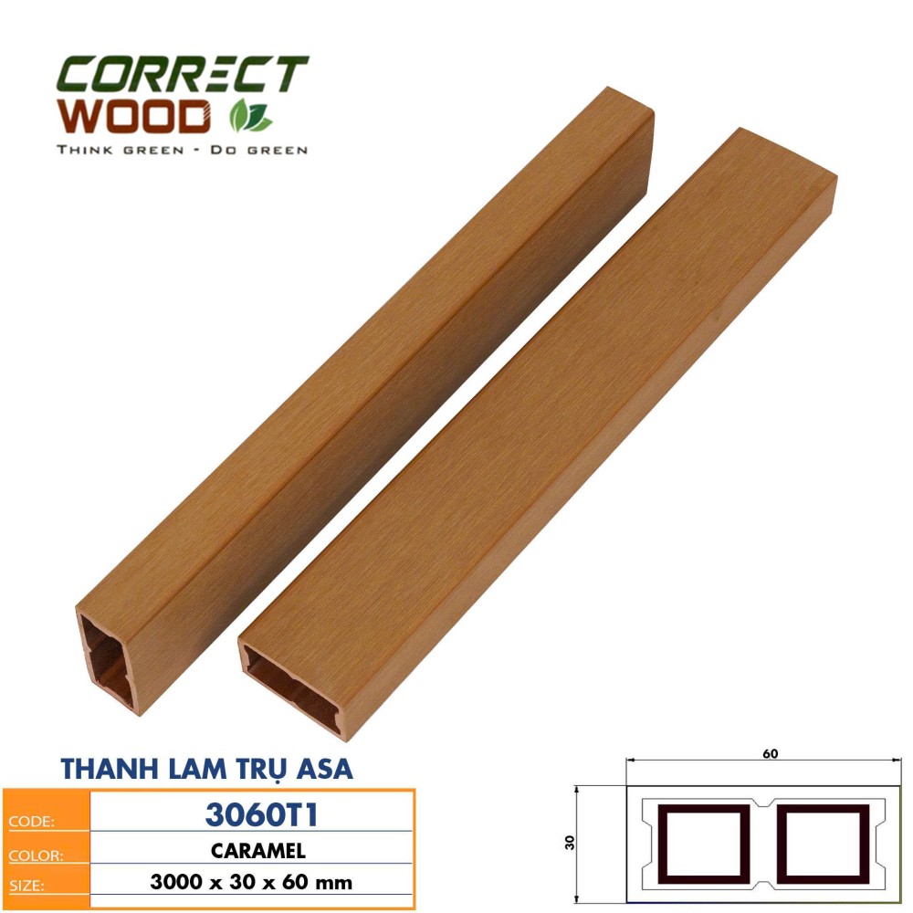 Thanh Lam Trụ ASA Correct Wood 3060T1