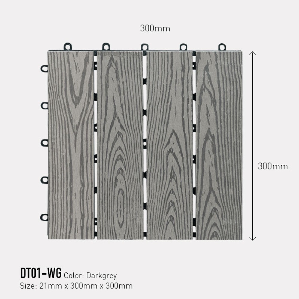 Vỉ gỗ nhựa AWood DT01 WG Darkgrey