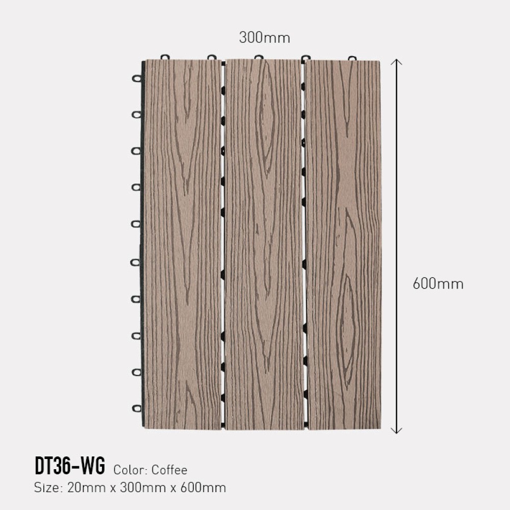 Vỉ gỗ nhựa AWood DT36 WG Coffee