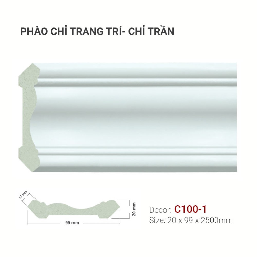 Phào Chỉ Trang Trí C100-1