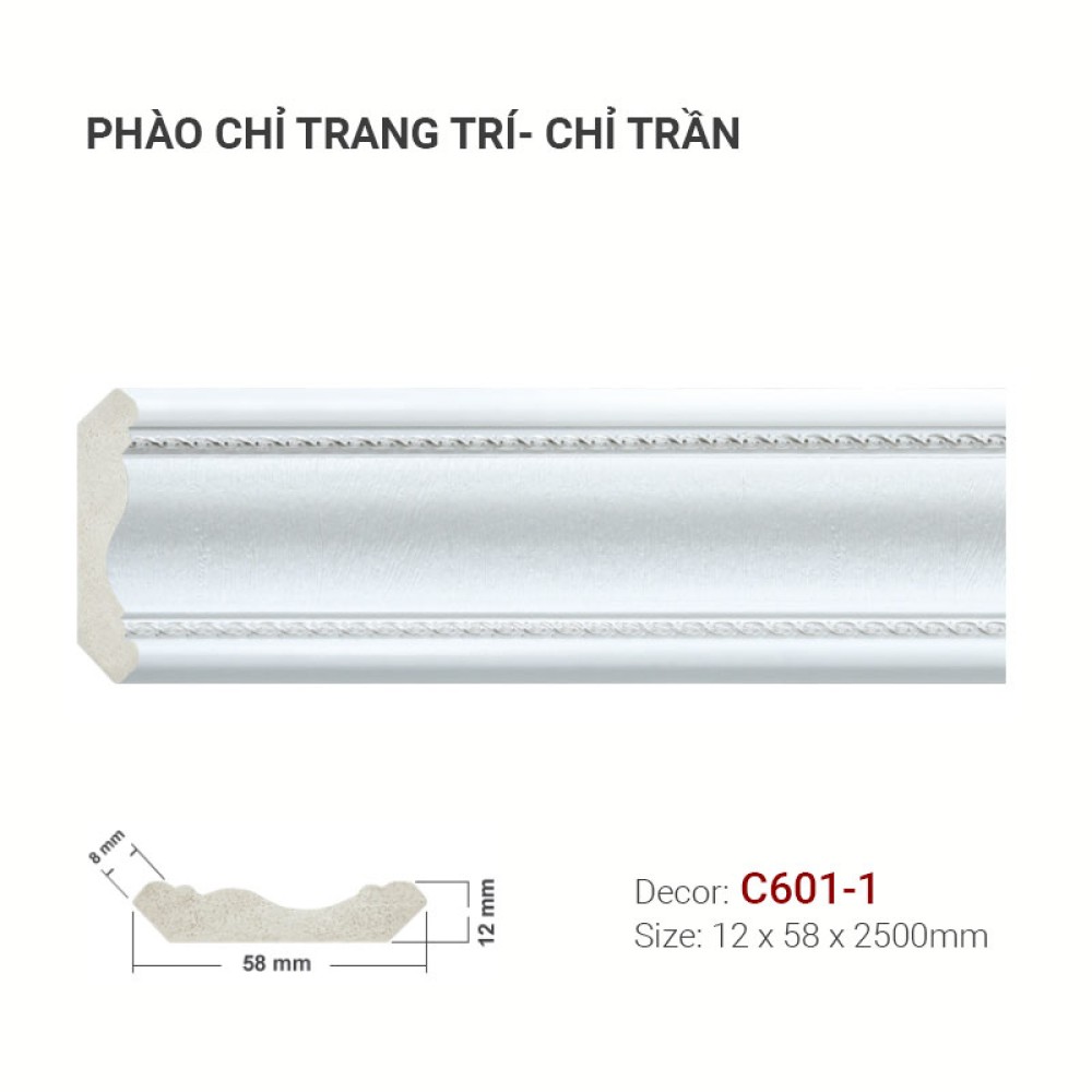 Phào Chỉ Trang Trí C601-1