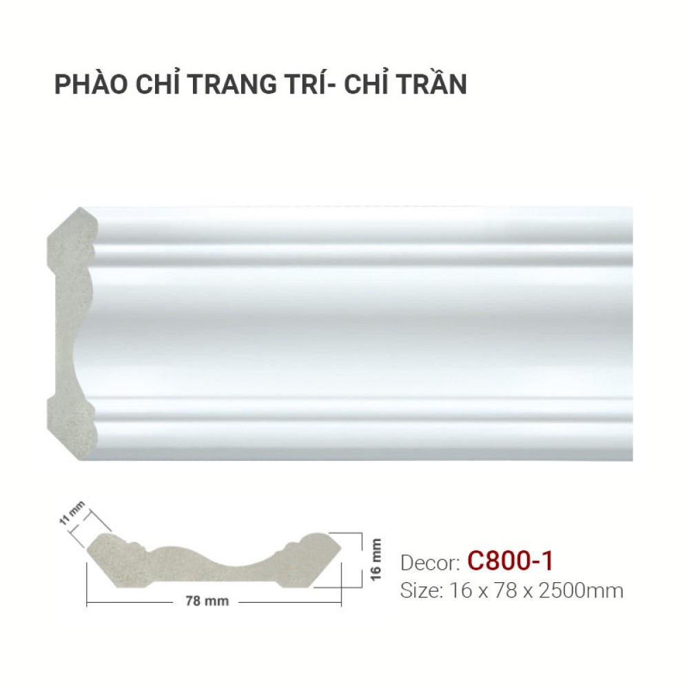 Phào Chỉ Trang Trí C800-1