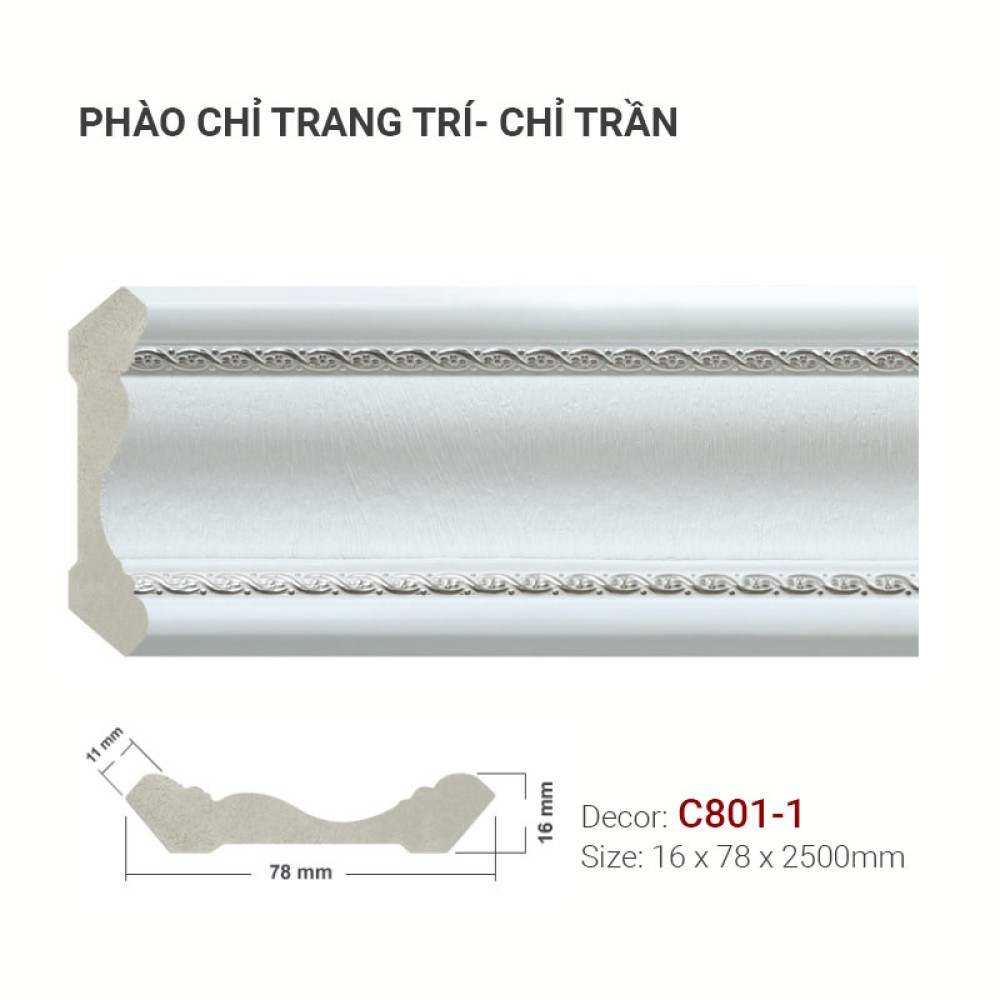 Phào Chỉ Trang Trí C801-1