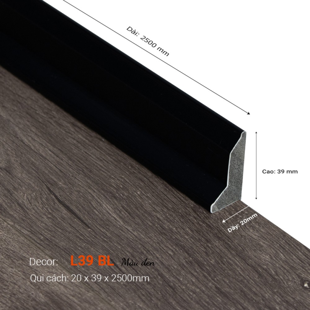 Len Tường Nhựa L39+BL Đen