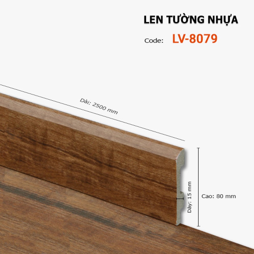 Len Tường nhựa LV 8079