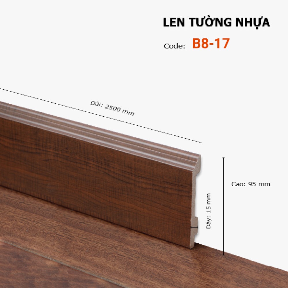 Len Tường nhựa B8-17