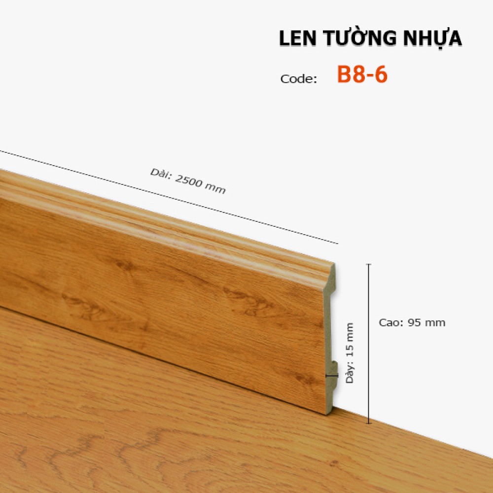 Len Tường Nhựa B8-6