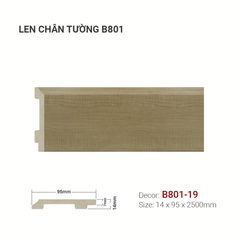 Len Tường Nhựa B801-19