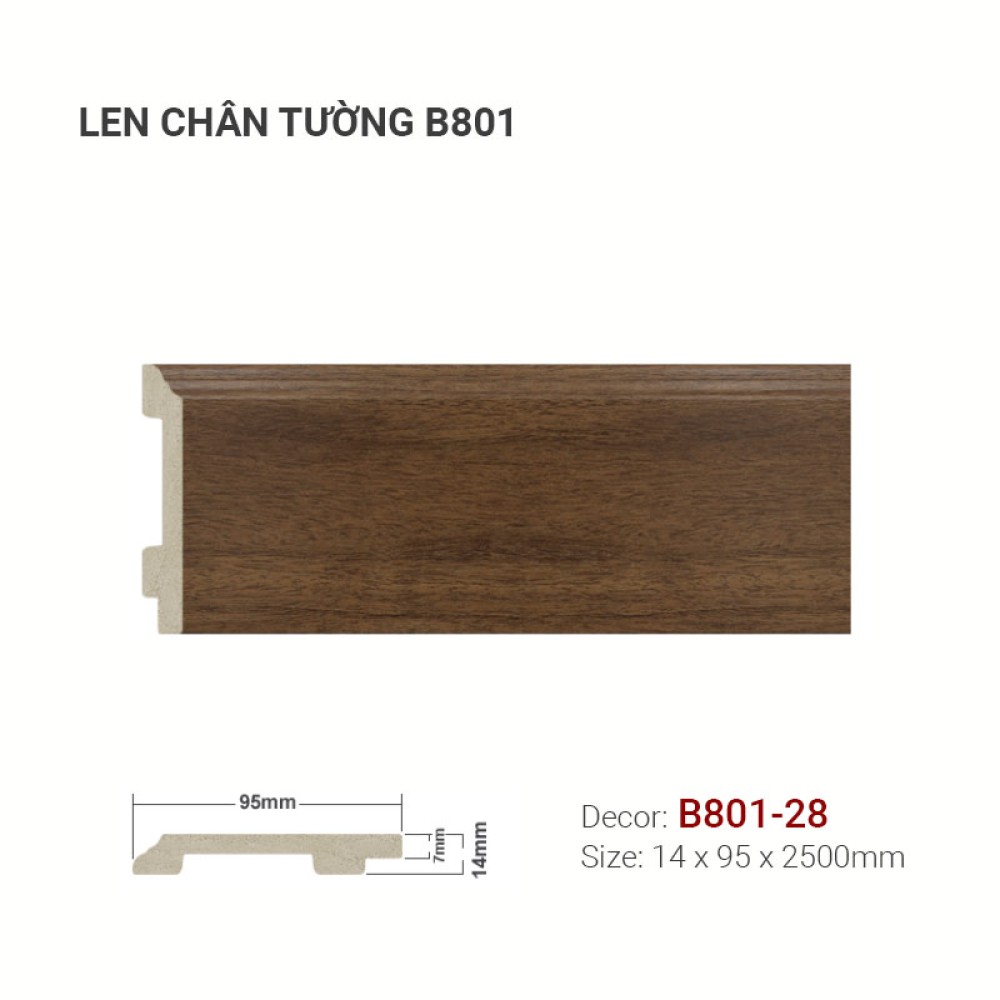 Len Tường Nhựa B801-28