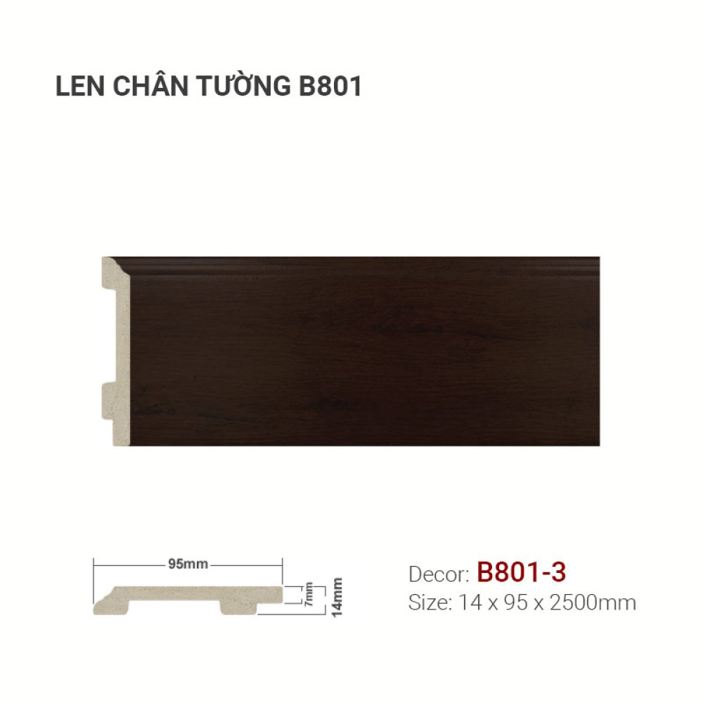 Len Tường Nhựa B801-3